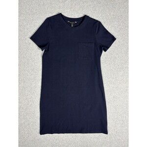 Banana Republic Womens Navy Blue Pocket T-Shirt Dress Soft & Stretchy Sz S Tall